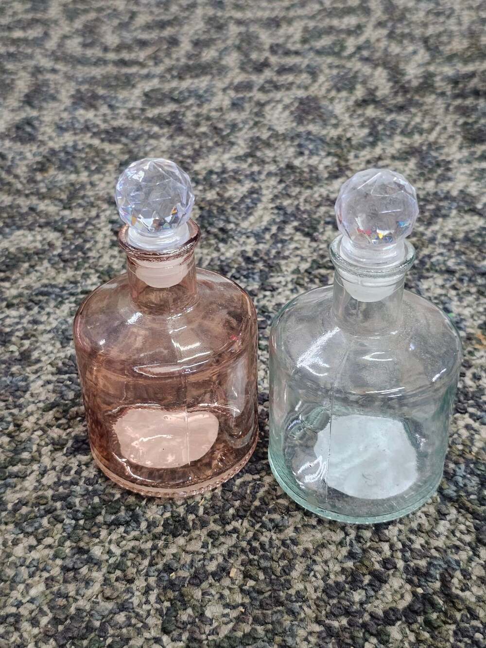 Greenbrier International Glass Bottle Set of 2